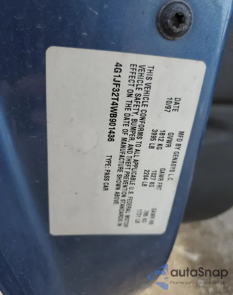 1998 Chevrolet Cavalier Z24 from USA, damaged, VIN 4G1JF32T4WB901436